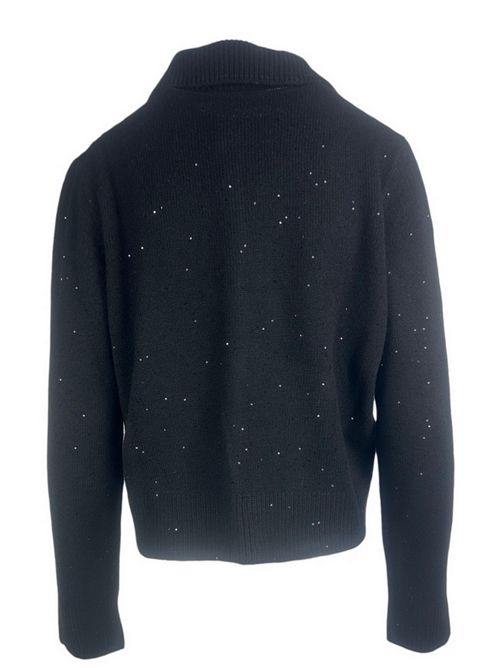 golfino donna con paillettes nero D.EXTERIOR | 611052