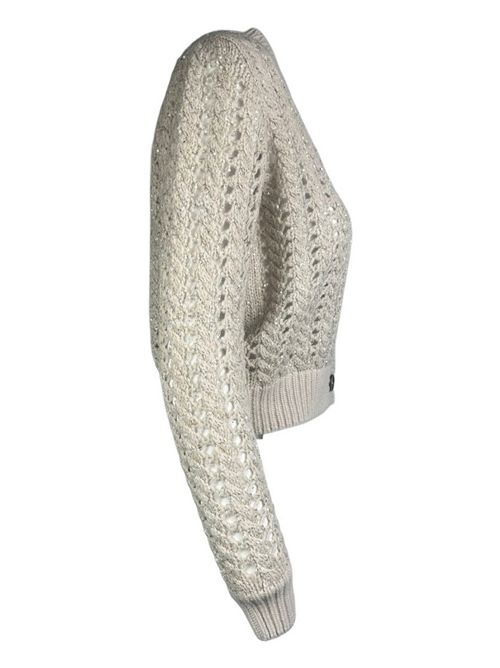 cardigan donna lavorazione rete grigio D.EXTERIOR | 611837
