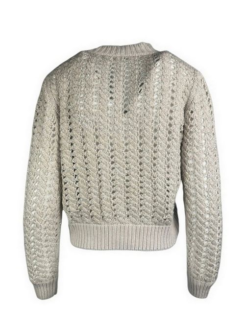 cardigan donna lavorazione rete grigio D.EXTERIOR | 611837