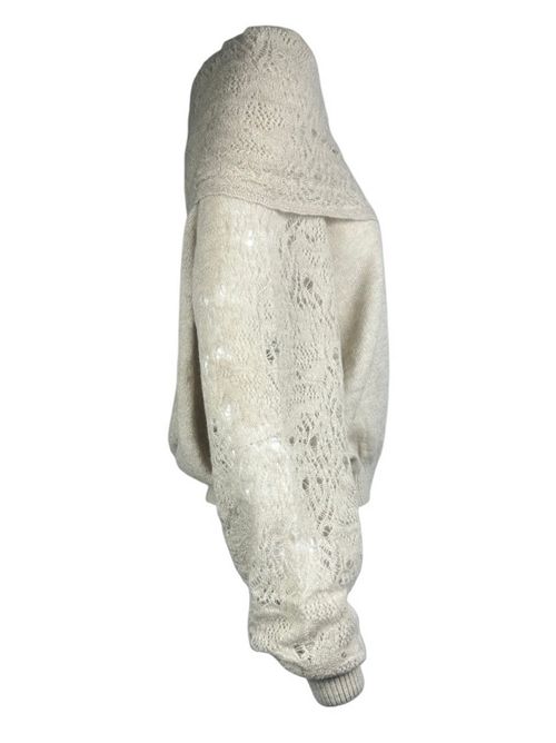 maglia donna in pizzo di lana gesso D.EXTERIOR | 612617