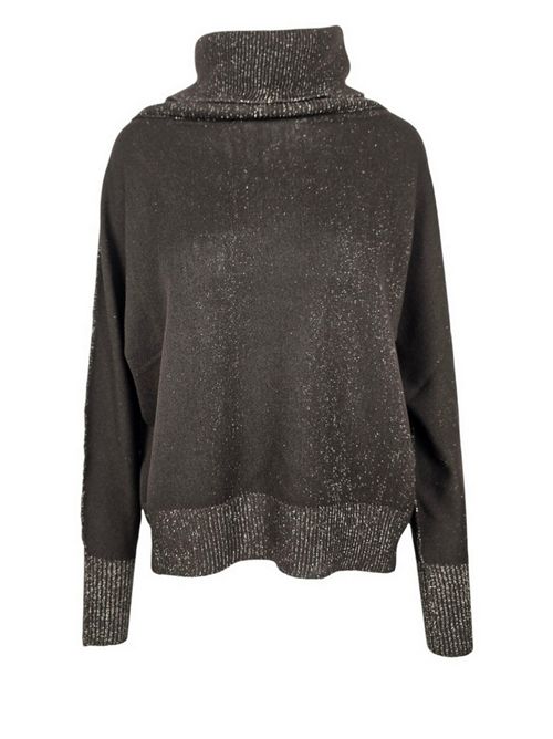 maglia donna dolcevita marrone con lurex D.EXTERIOR | 6142620