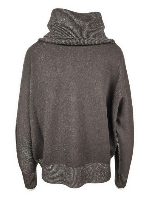 maglia donna dolcevita marrone con lurex D.EXTERIOR | 6142620