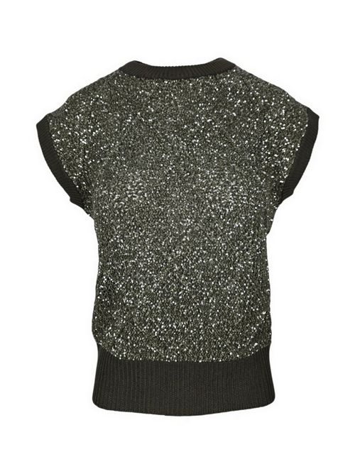 gilet donna verde con paillettes D.EXTERIOR | 6163017