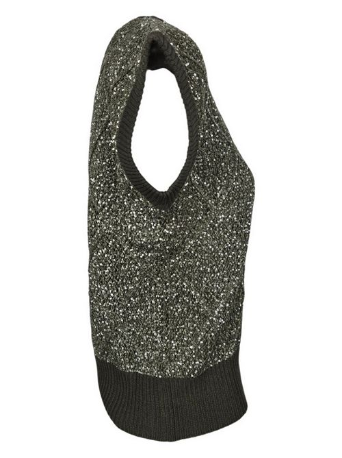 gilet donna verde con paillettes D.EXTERIOR | 6163017