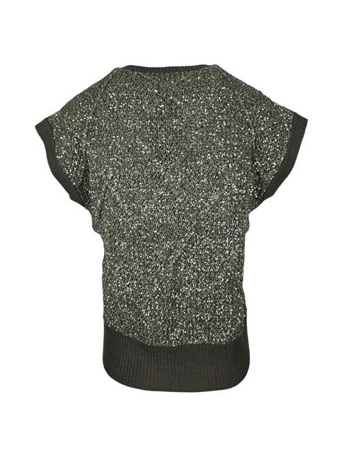 gilet donna verde con paillettes D.EXTERIOR | 6163017