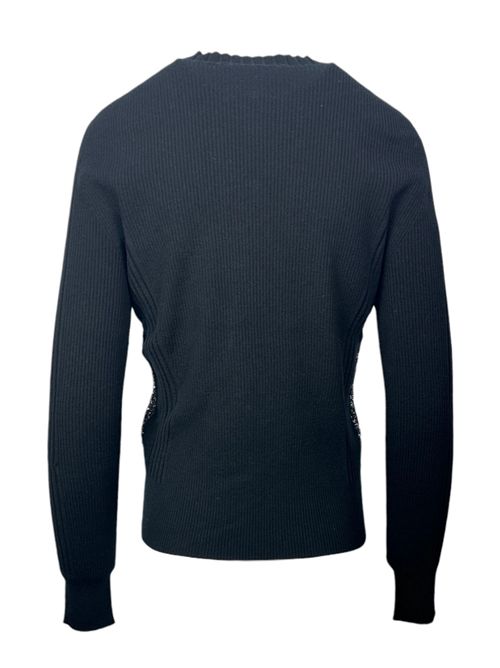 maglia donna paillettes più costine nera D.EXTERIOR | 616352