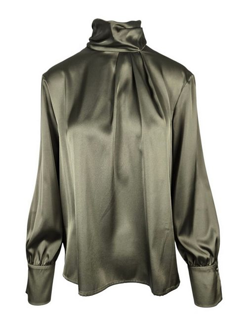 camicia donna verde in raso D.EXTERIOR | 6170117