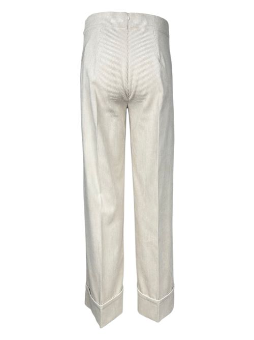 pantalone donna largo velluto a coste latte D.EXTERIOR | 617393