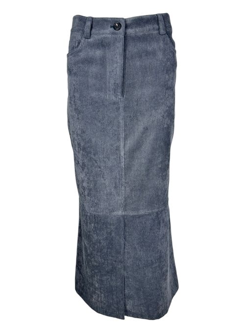 gonna donna velluto a coste lunga piombo D.EXTERIOR | 6174111