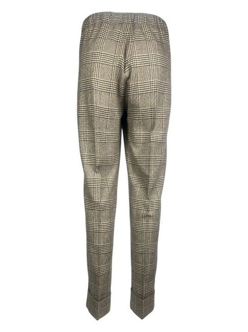 pantalone donna fantasia check cammello D.EXTERIOR | 6184420