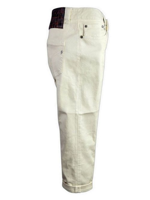 pantalone koons donna in gabardina avorio Dondup | DP268B-GSE043D005