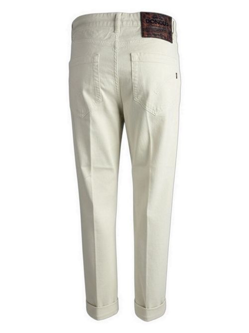 pantalone koons donna in gabardina avorio Dondup | DP268B-GSE043D005