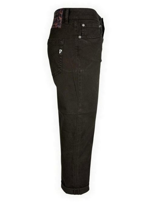 pantalone koons donna in gabardina testa di moro Dondup | DP268B-GSE043D737