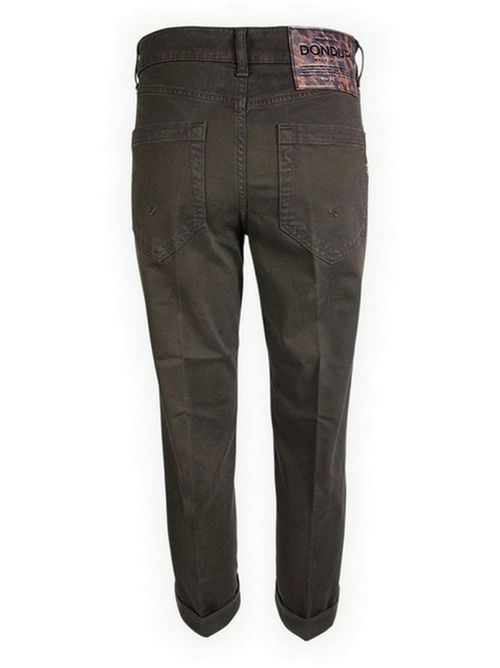 pantalone koons donna in gabardina testa di moro Dondup | DP268B-GSE043D737