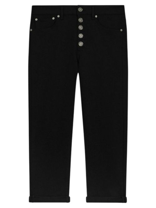 pantalone koons donna in jersey nero Dondup | DP268B-JSE108D999