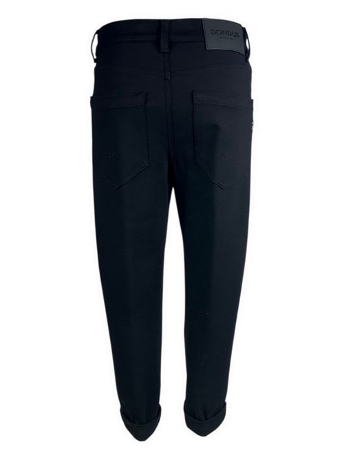 pantalone koons donna in jersey nero Dondup | DP268B-JSE108D999