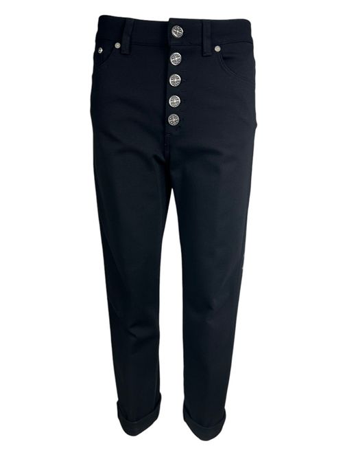 pantalone koons donna in jersey nero Dondup | DP268B-JSE108D999