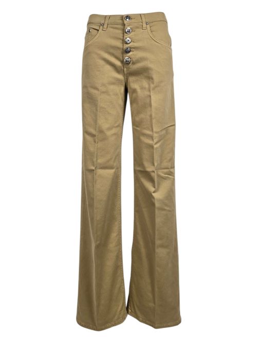 pantalone donna jaqueline in gabardina cammello Dondup | DP427B-GSE0043D026