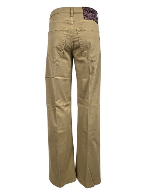 pantalone donna jaqueline in gabardina cammello Dondup | DP427B-GSE0043D026