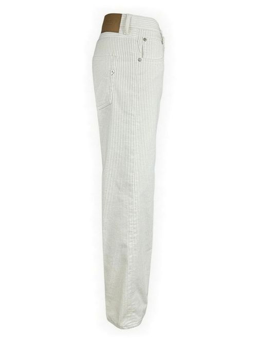 pantalone donna jaqueline in velluto costa roccia latte Dondup | DP427B-VS0031D017