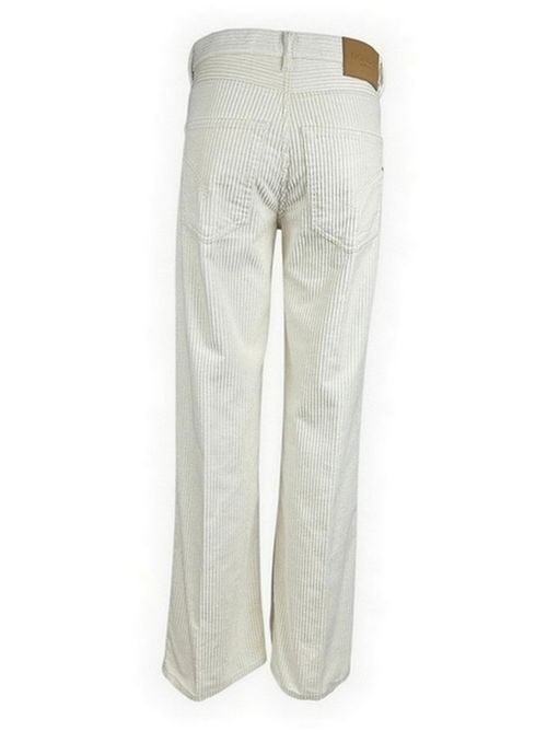 pantalone donna jaqueline in velluto costa roccia latte Dondup | DP427B-VS0031D017