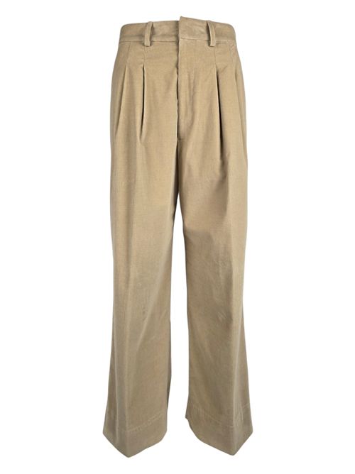 pantalone donna eloise in velluto millerighe sabbia Dondup | DP843-VS0916D010