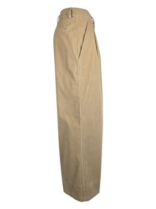 pantalone donna eloise in velluto millerighe sabbia Dondup | DP843-VS0916D010