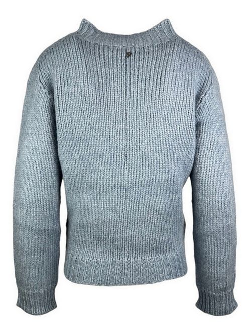 maglia donna a rete azzurra Dondup | DT403-M0090D806