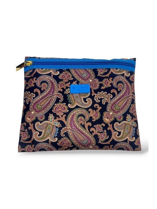 trousse fantasia cachemire blu e bordeaux ETRO | 287452