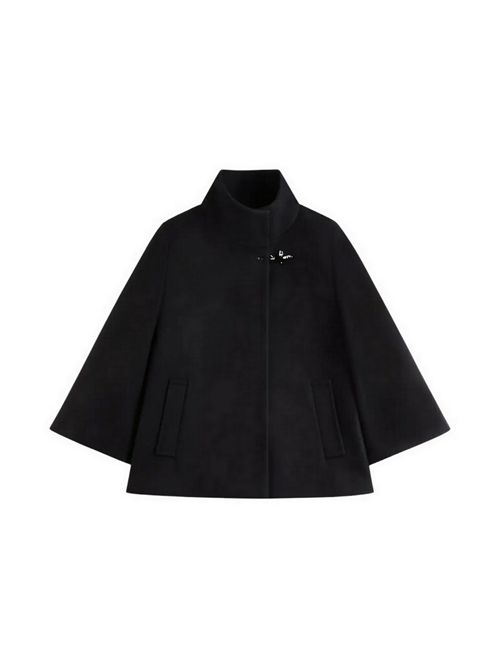 cappa donna in panno di lana nero Fay | NAW12514490-SGLB999