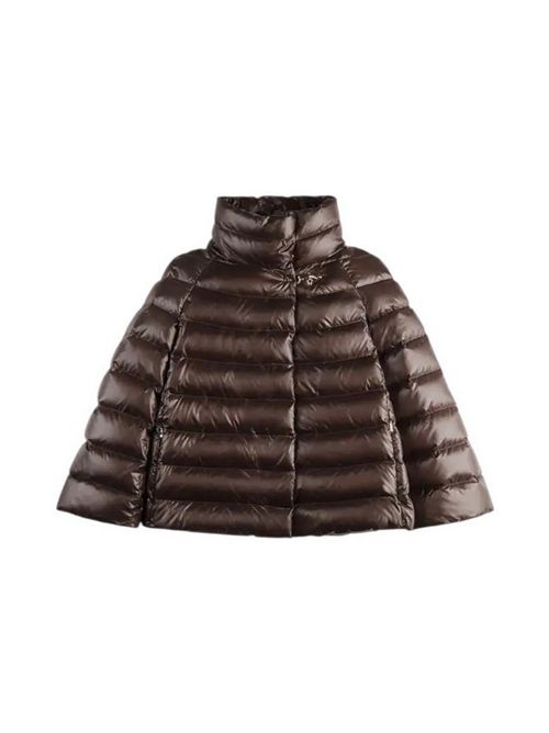 Piumino donna marrone con gancio Fay | NAW32513260-ICIS808