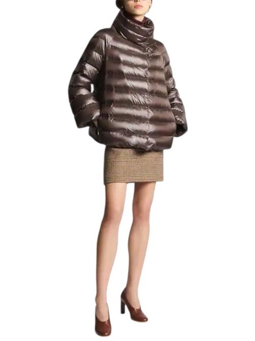 Piumino donna marrone con gancio Fay | NAW32513260-ICIS808