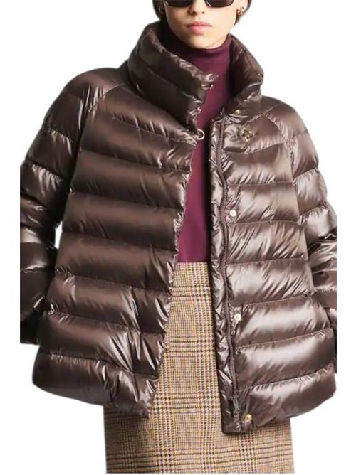 Piumino donna marrone con gancio Fay | NAW32513260-ICIS808