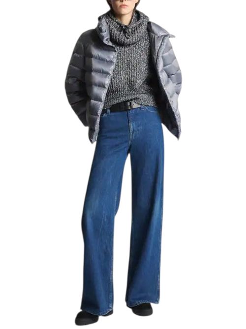 Piumino donna azzurro con gancio Fay | NAW32513260-ICIU217