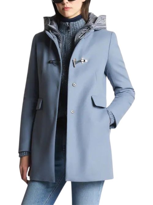 cappotto donna toggle coat in panno di lana azzurro Fay | NAW59513430-SGLU217