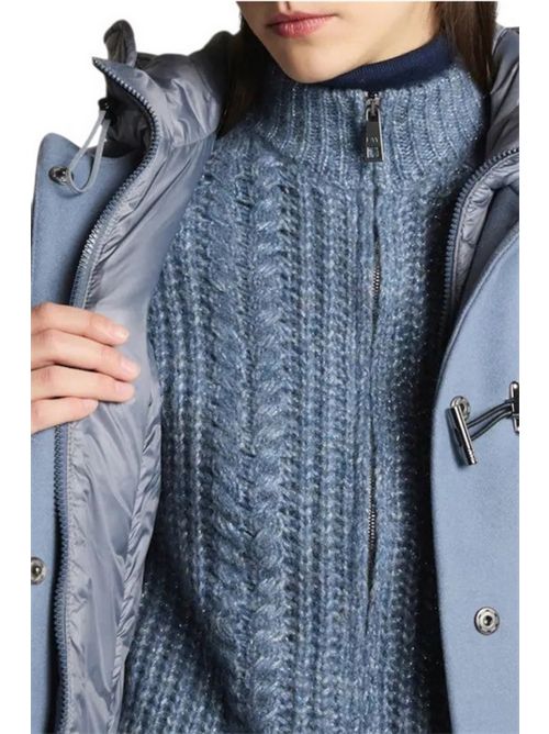 cappotto donna toggle coat in panno di lana azzurro Fay | NAW59513430-SGLU217