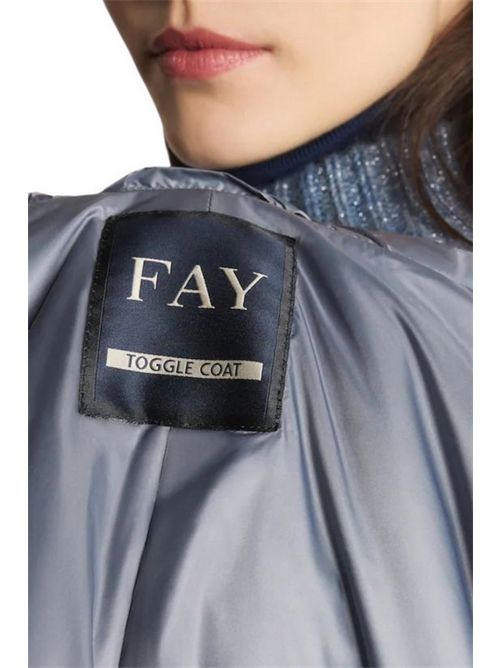 cappotto donna toggle coat in panno di lana azzurro Fay | NAW59513430-SGLU217