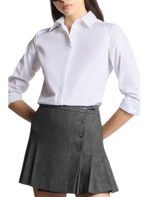 Camicia donna Slim in Popeline Stretch bianco Fay | NCWA151565S-ORMB001