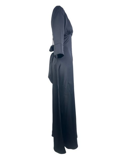 abito donna scollo a v con fiocco in vita Gnossienne | 3495/G-4331NOTTE