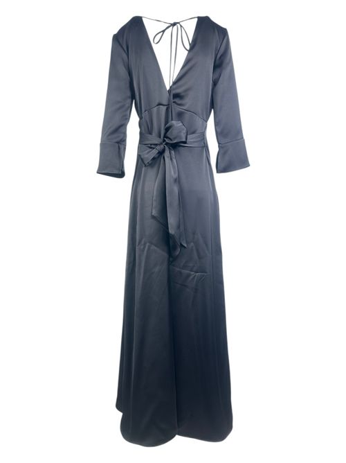 abito donna scollo a v con fiocco in vita Gnossienne | 3495/G-4331NOTTE