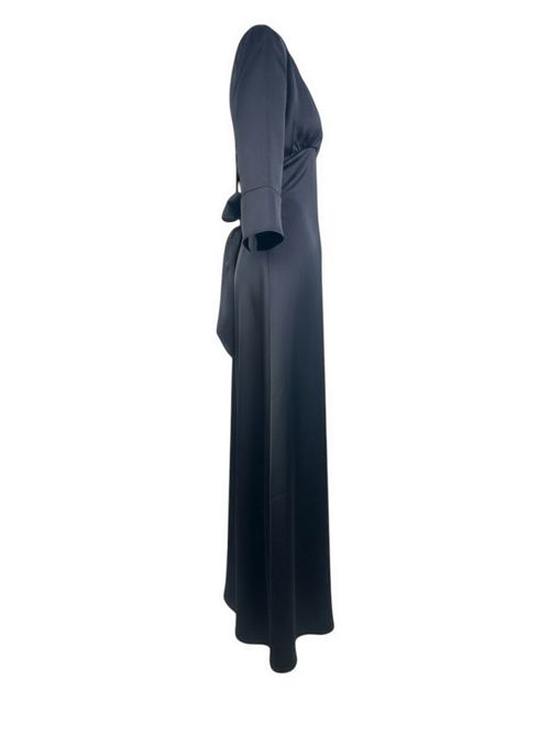 abito donna scollo a v con fiocco in vita Gnossienne | 3495/G-4331NOTTE