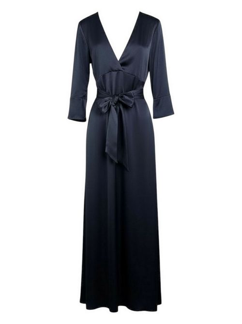 abito donna scollo a v con fiocco in vita Gnossienne | 3495/G-4331NOTTE