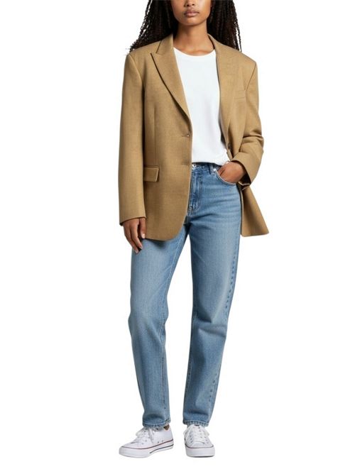 giacca donna over in lana tabacco Gnossienne | 4111/F-413443