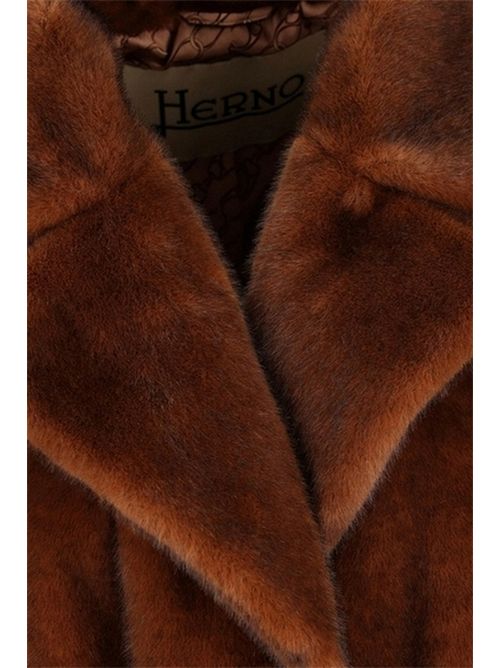 ecopelliccia donna lunga marrone Herno | CA000582D-127398800