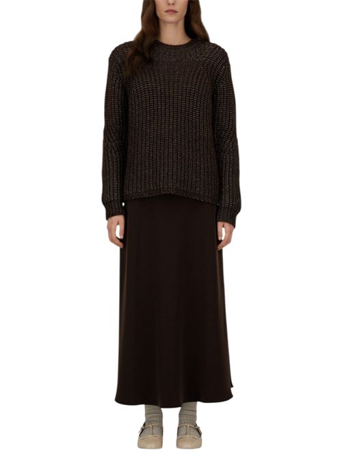 maglia donna filo metallico marrone Herno | MG000191D-703078810