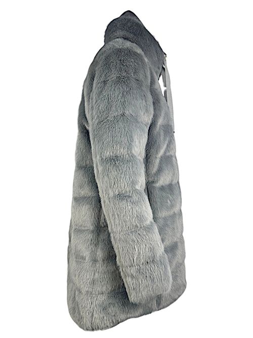 piumino donna in ecopelliccia grigio Herno | PI002123D-126309406