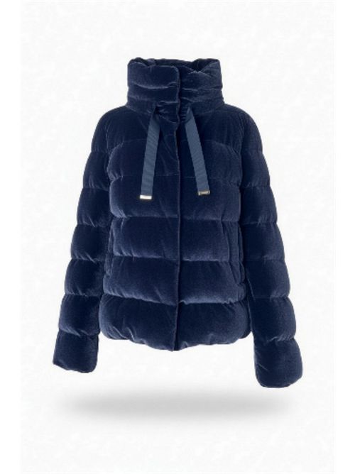 piumino donna in velluto blu Herno | PI002180D-15020S9200