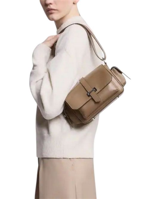 borsa donna flap bag piccola tortora Hogan | KBW01RI0200TZPC414