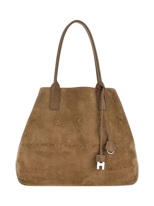 Borsa Shopping donna Script Media beige Hogan | KBW01TA1300UGMC414