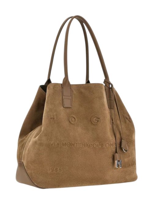 Borsa Shopping donna Script Media beige Hogan | KBW01TA1300UGMC414